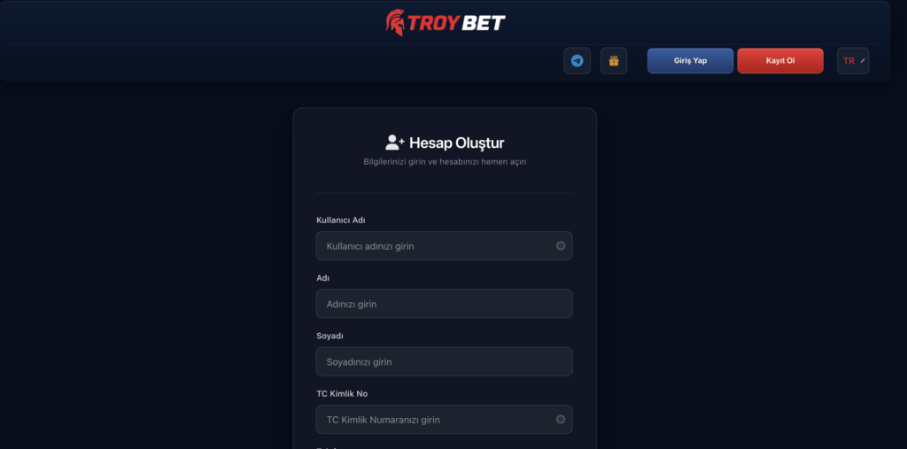Troybet Giriş 